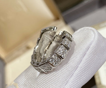 [⭐Spark]SERPENTI RING SILVER DIAMOND PAVED