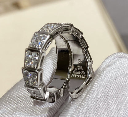 [⭐Spark]SERPENTI RING SILVER DIAMOND PAVED