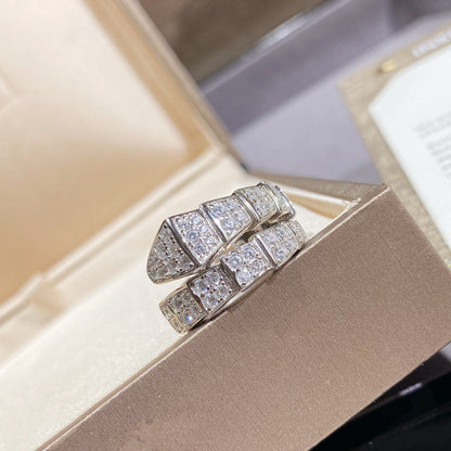 [⭐Spark]SERPENTI RING SILVER DIAMOND PAVED