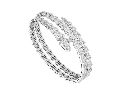 [⭐Spark]SERPENTI BRACELET SILVER DIAMOND DOUBLE ROW