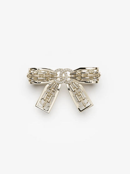 [⭐Spark]25K Hollow Bow Brooch