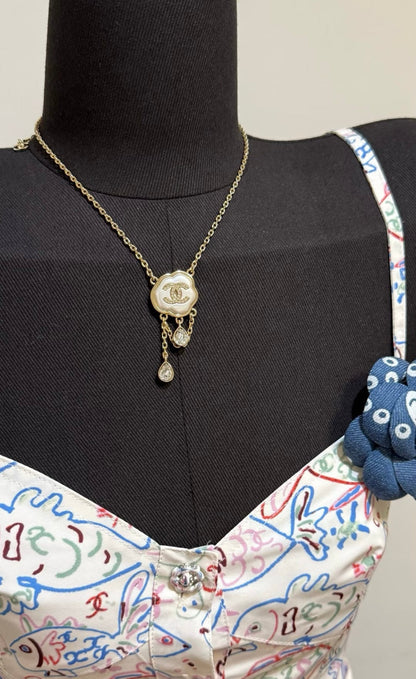 [⭐Spark]Cloud Pearl Mother-of-Pearl Diamond Chain Pendant Necklace
