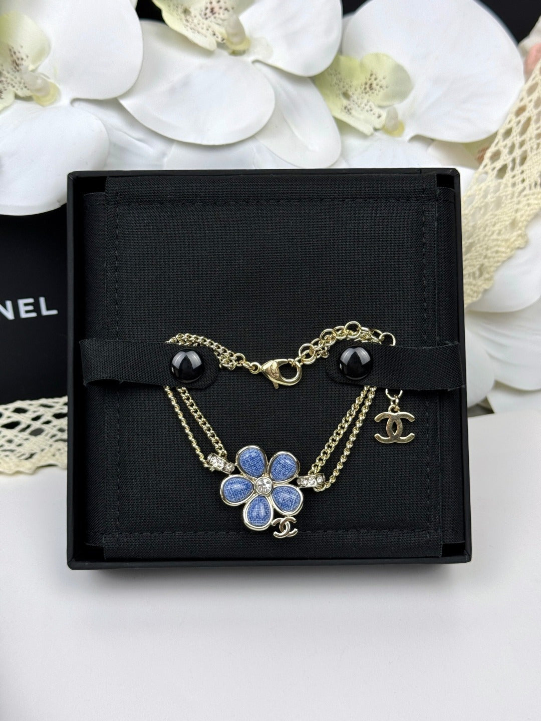 [⭐Spark]VOLTE New Blue Floral Double-Layer Bracelet