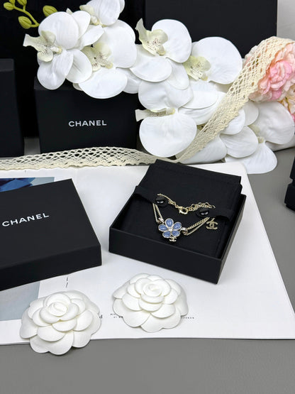 [⭐Spark]VOLTE New Blue Floral Double-Layer Bracelet
