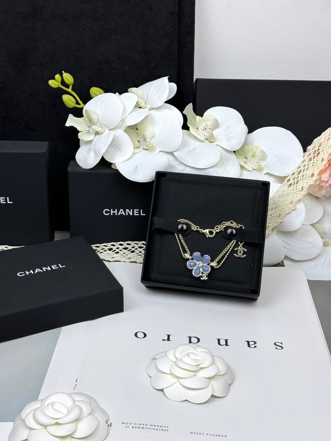[⭐Spark]VOLTE New Blue Floral Double-Layer Bracelet