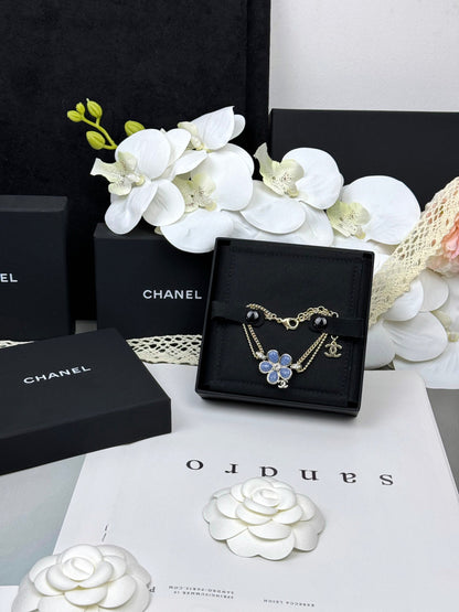 [⭐Spark]VOLTE New Blue Floral Double-Layer Bracelet