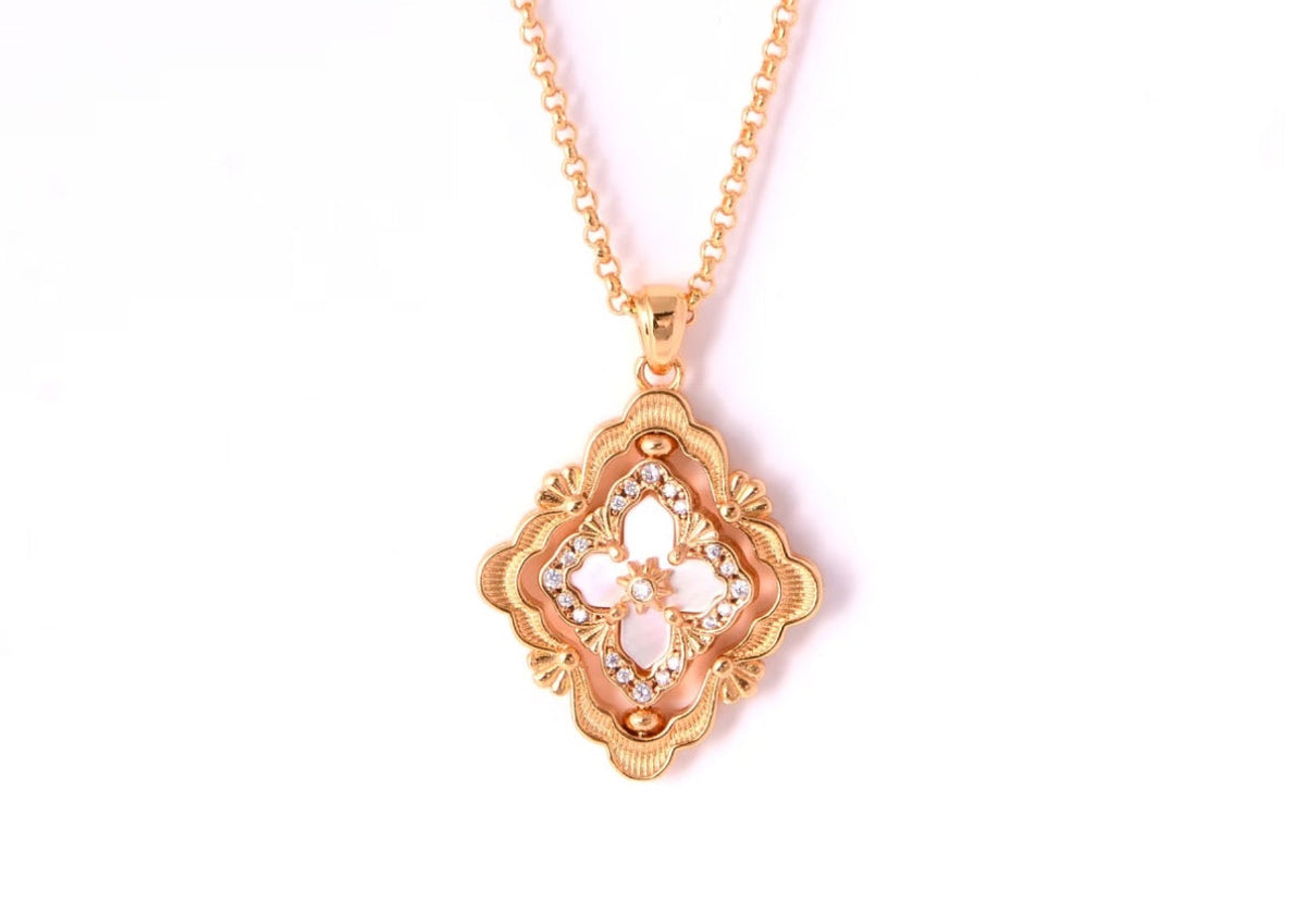 [⭐Spark] B.C.L ENAMEL ROTATING SINGLE-DIAMOND NECKLACE（Various colors）