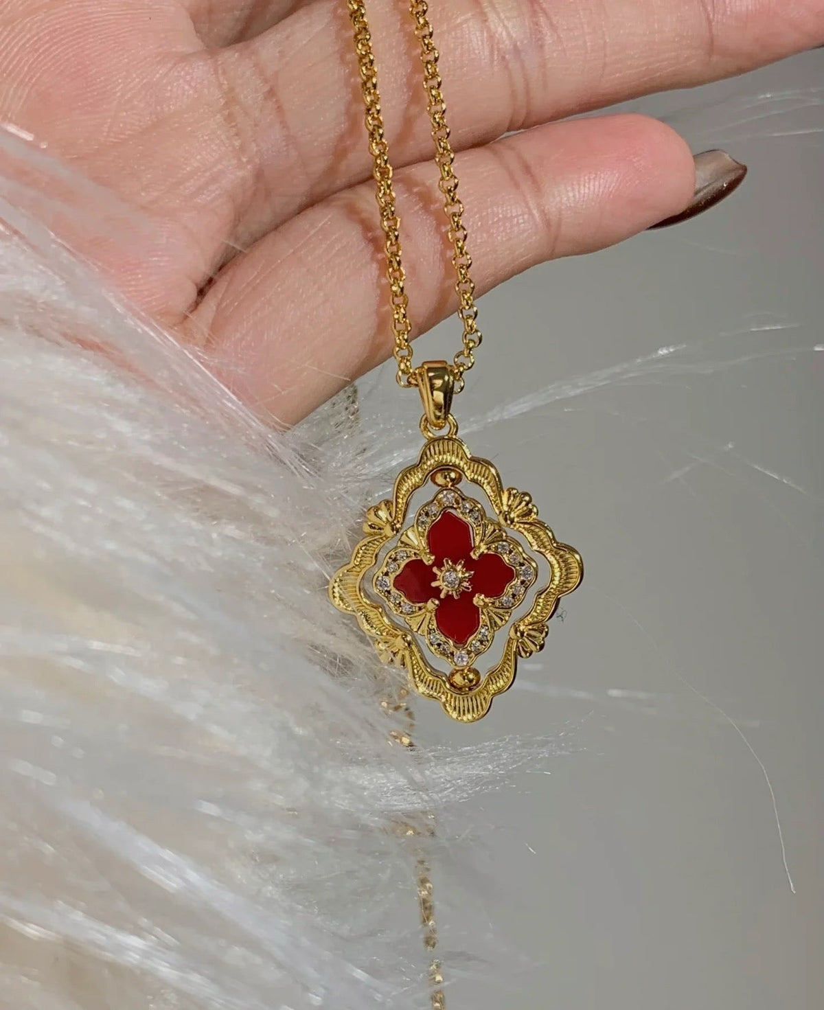 [⭐Spark] B.C.L ENAMEL ROTATING SINGLE-DIAMOND NECKLACE（Various colors）