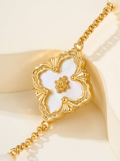 [⭐Spark]B.C.L ENAMELED Three-Flower Bracelet（Trumpet)