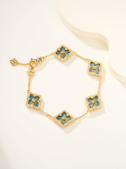 [⭐Spark]B.C.L ENAMELED Five-Flower Bracelet（Various Colors)