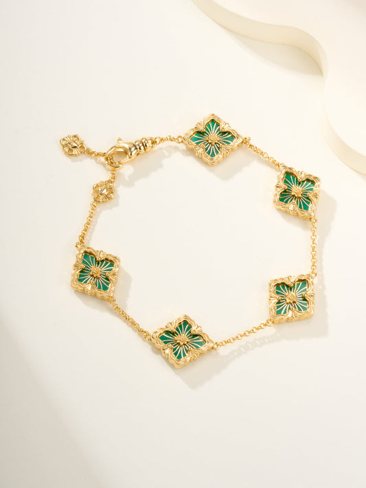 [⭐Spark]B.C.L ENAMELED Five-Flower Bracelet（Various Colors)