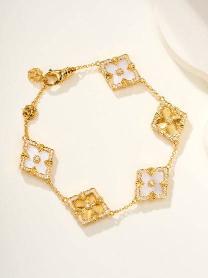 [⭐Spark]B.C.L ENAMELED Five-Flower Bracelet（Various Colors) BIG SIZE