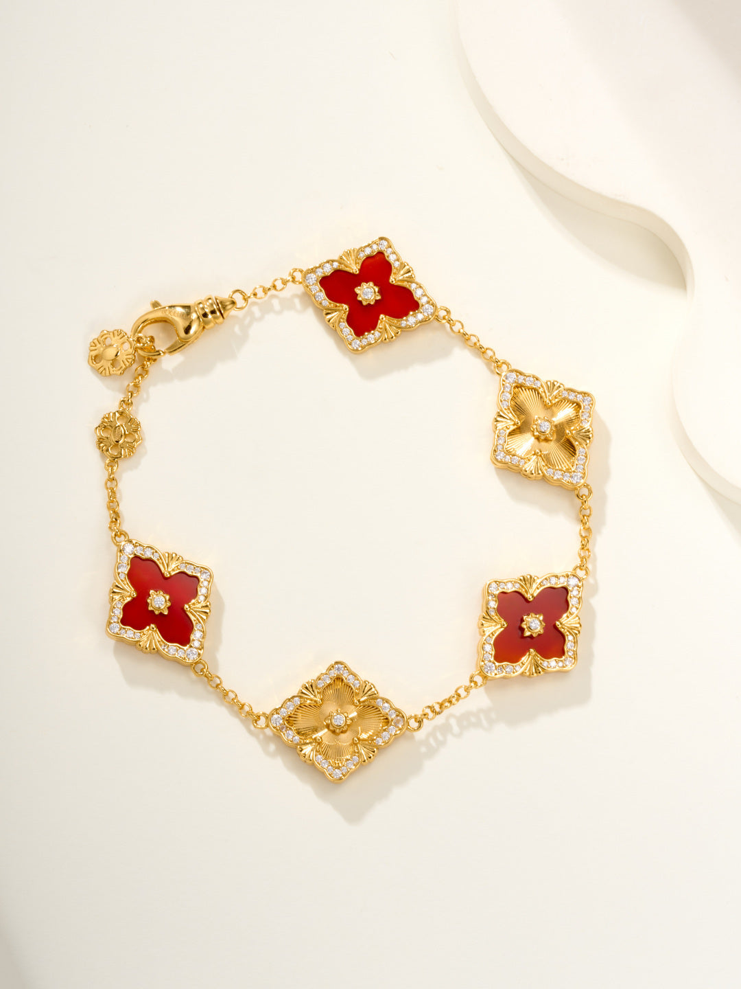 [⭐Spark]B.C.L ENAMELED Five-Flower Bracelet（Various Colors) BIG SIZE