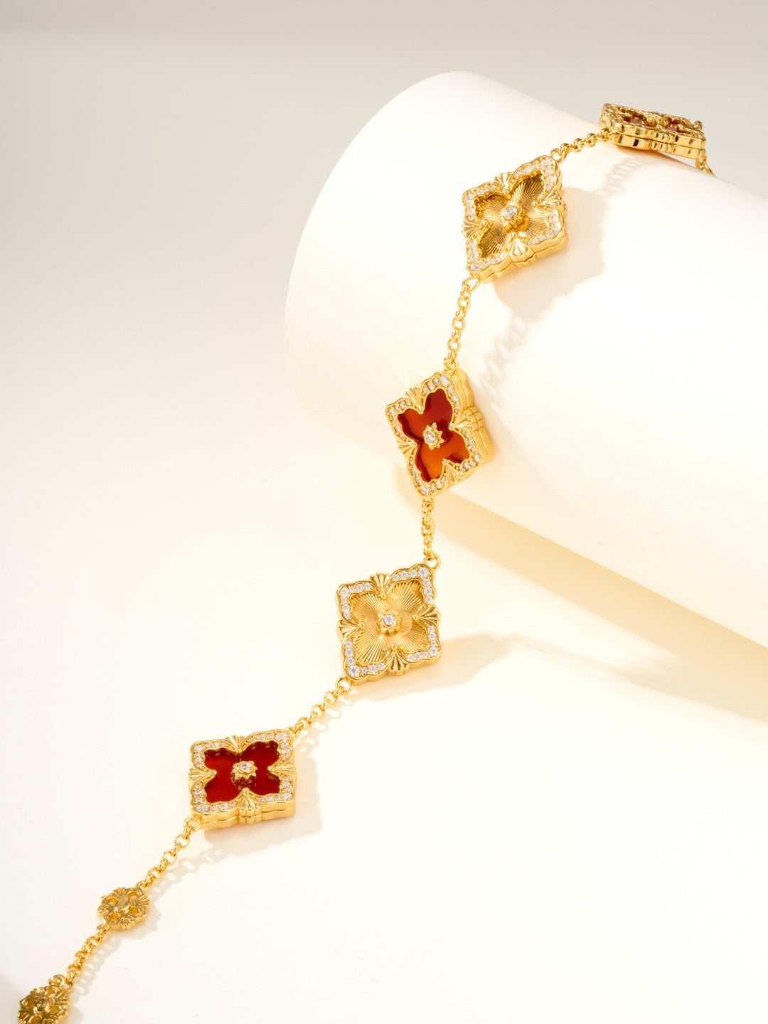 [⭐Spark]B.C.L ENAMELED Five-Flower Bracelet（Various Colors) BIG SIZE