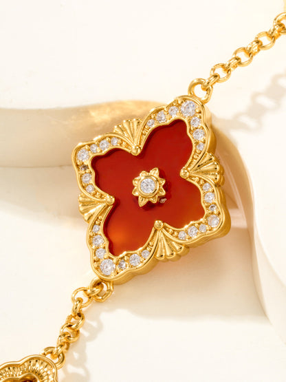 [⭐Spark]B.C.L ENAMELED Five-Flower Bracelet（Various Colors) BIG SIZE