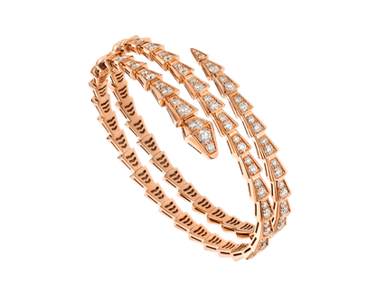 [⭐Spark]SERPENTI BRACELET PINK GOLD DIAMOND DOUBLE ROW