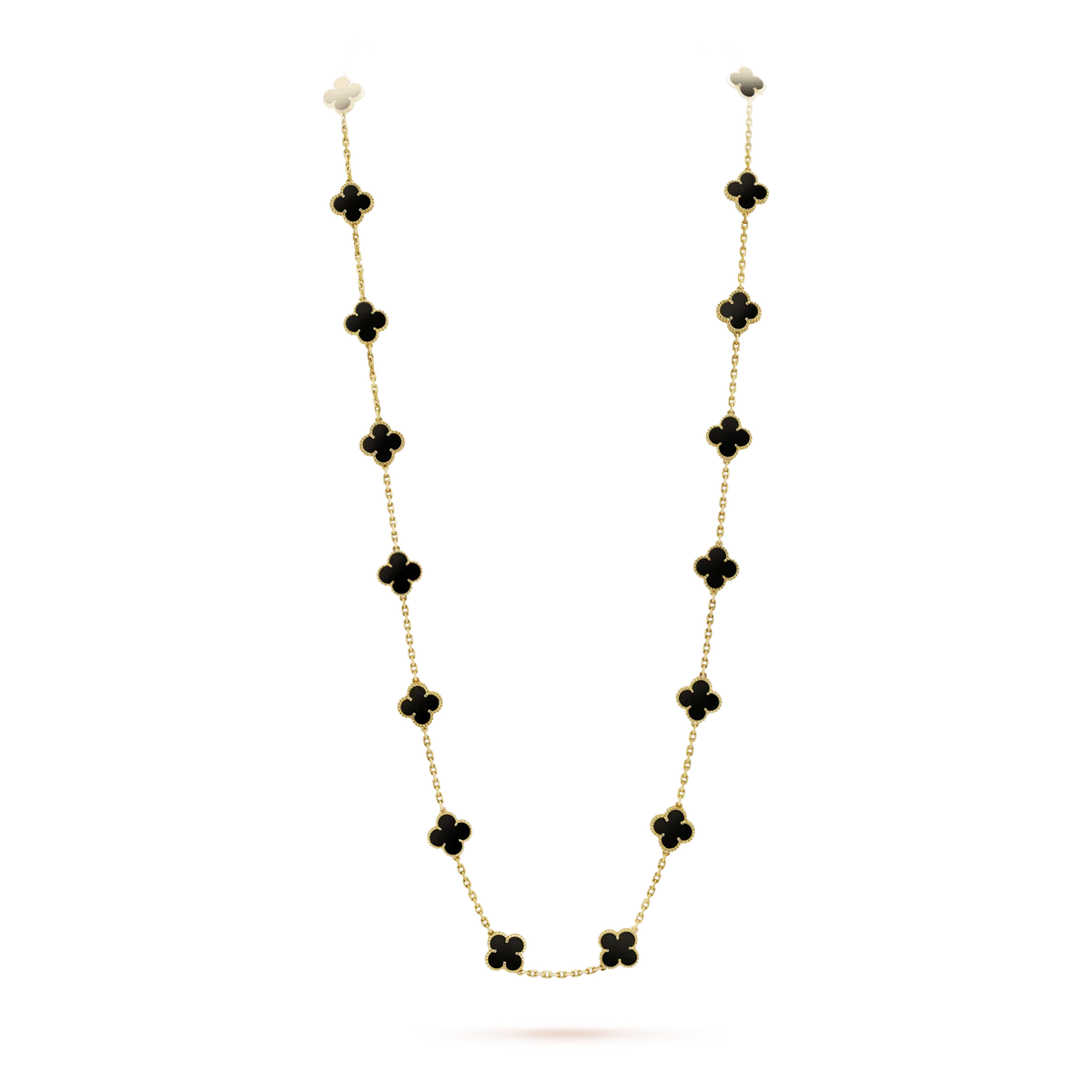 [⭐Spark]CLOVER 20 MOTIFS ONYX NECKLACE