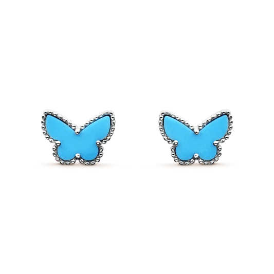 [⭐Spark]BUTTERFLY TURQUOISE EARRINGS SILVER