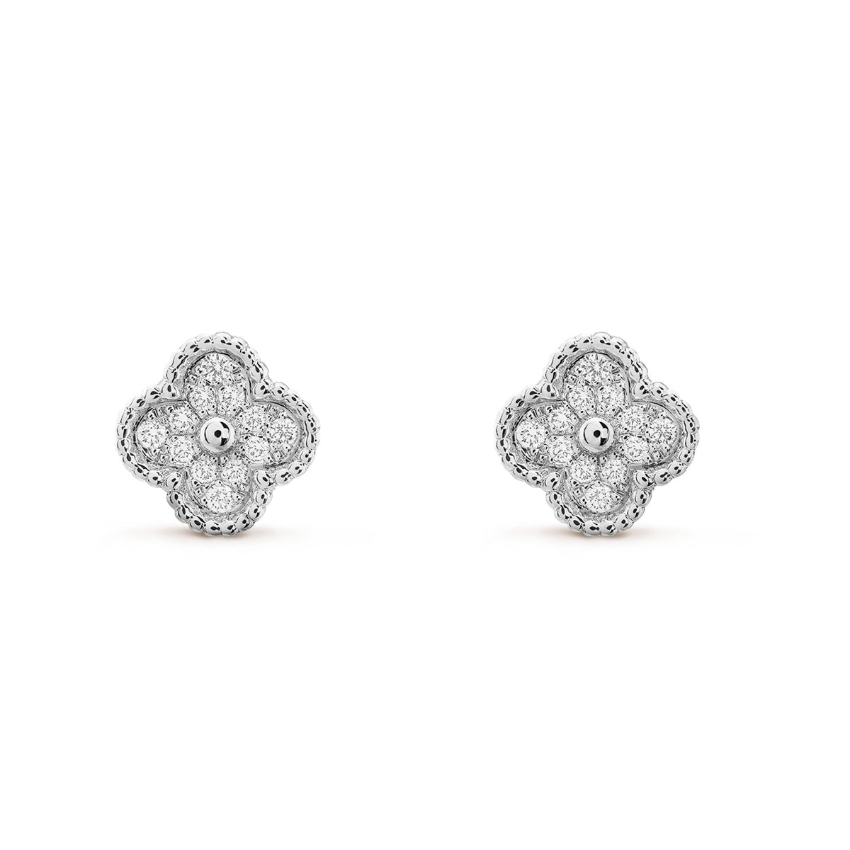 [⭐Spark]CLOVER MINI DIAMOND STUD EARRINGS