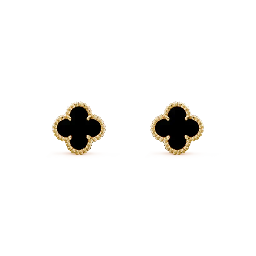 [⭐Spark]CLOVER MINI 9.5MM BLACK MOP EARRINGS