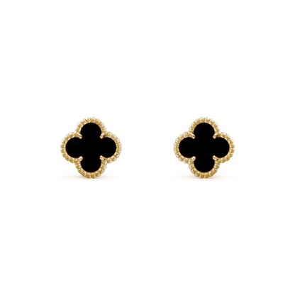 [⭐Spark]CLOVER MINI 9.5MM BLACK MOP EARRINGS