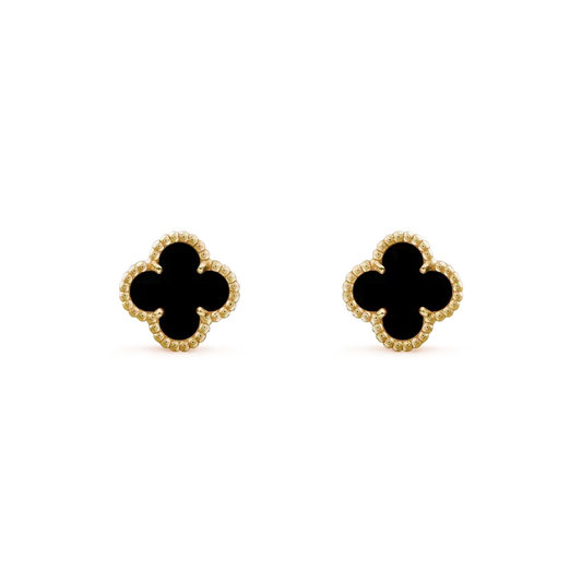 [⭐Spark]CLOVER MINI 9.5MM BLACK MOP EARRINGS