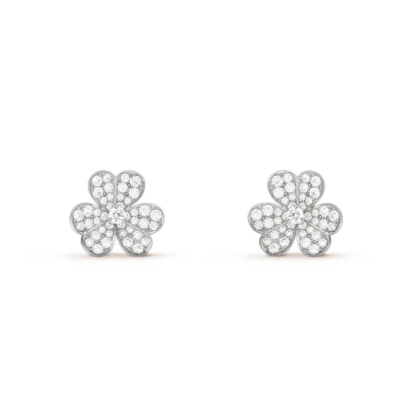 [⭐Spark]CLOVER COMOS DIAMOND EARRINGS SILVER
