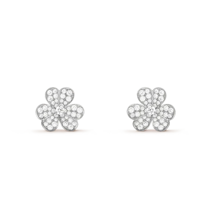[⭐Spark]CLOVER COMOS DIAMOND EARRINGS SILVER