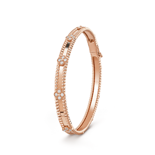[⭐Spark]CLOVER BRACELET 4MM DIAMONDS