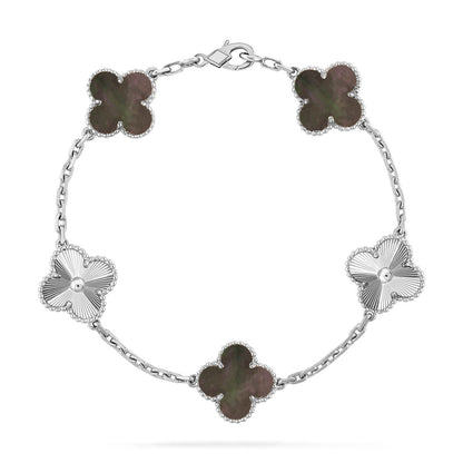 [⭐Spark] CLOVER 5 MOTIF GRAY MOP BRACELET COLLECTION