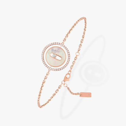 [⭐Spark]Demo MOVE WHITE MOTHER OF PEARL PINK GOLD DIAMOND BRACELET