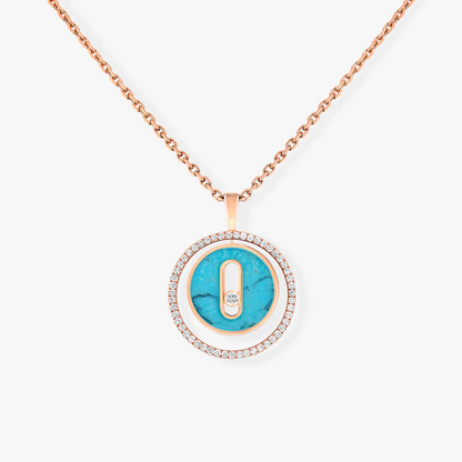 [⭐Spark]Demo MOVE 1 DIAMOND TURQUOISE PINK GOLD DIAMOND NECKLACE