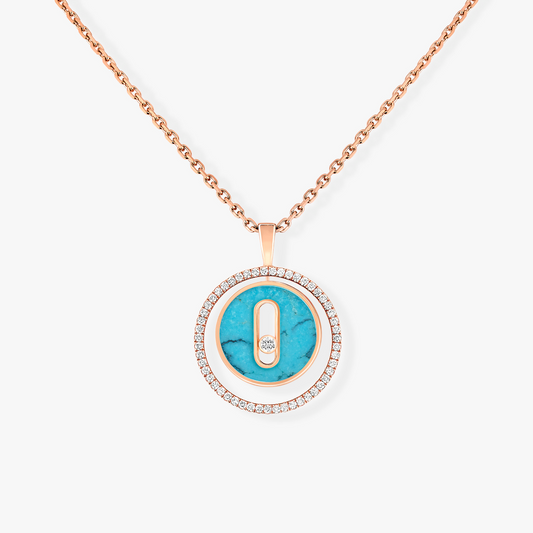[⭐Spark]Demo MOVE 1 DIAMOND TURQUOISE PINK GOLD DIAMOND NECKLACE
