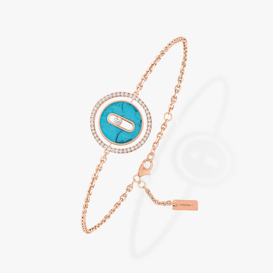 [⭐Spark]Demo MOVE TURQUOISE PINK GOLD DIAMOND BRACELET