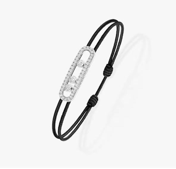 [⭐Spark]Messika Care(s) pink cord pavé bracelet