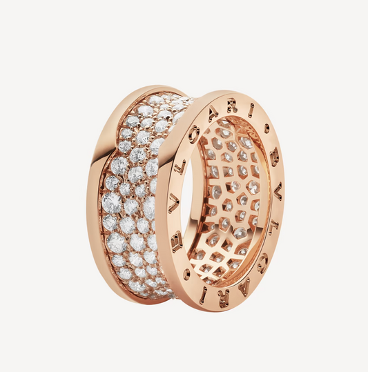 [⭐Spark]ZERO 1 WITH PAVED DIAMONDS ON THE SPIRAL RING