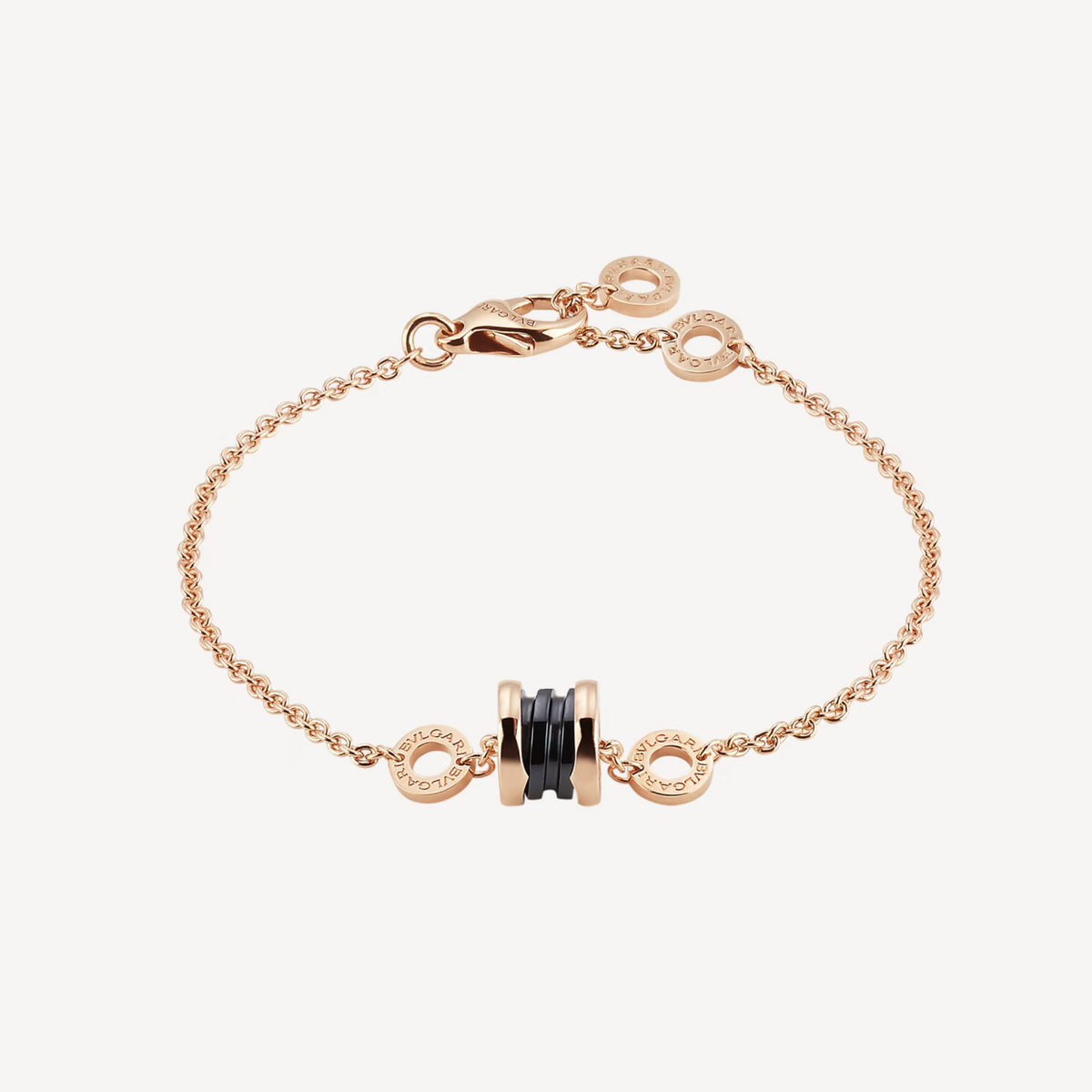 [⭐Spark]ZERO 1 SOFT PINK GOLD AND BLACK CERAMIC BRACELET