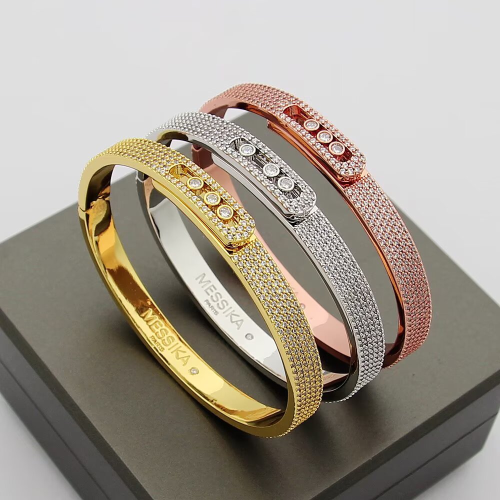 [⭐Spark]Move Noa Full Pavé Diamond Bangle Bracelet