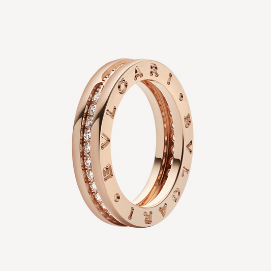 [⭐Spark]ZERO 1 ONE-BAND PAVED DIAMONDS ON THE SPIRAL RING