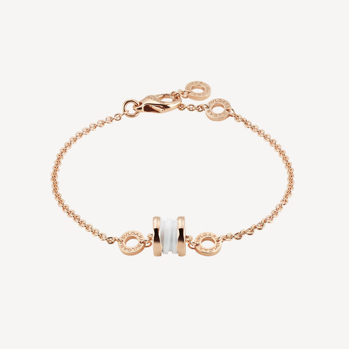 [⭐Spark]ZERO 1 SOFT PINK GOLD AND WHITE CERAMIC BRACELET