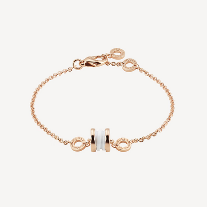 [⭐Spark]ZERO 1 SOFT PINK GOLD AND WHITE CERAMIC BRACELET
