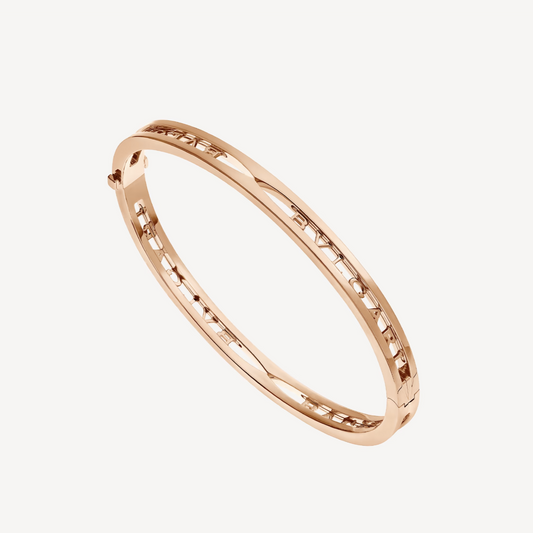 [⭐Spark]ZERO 1 SPIRAL LOGO PINK GOLD BRACELET