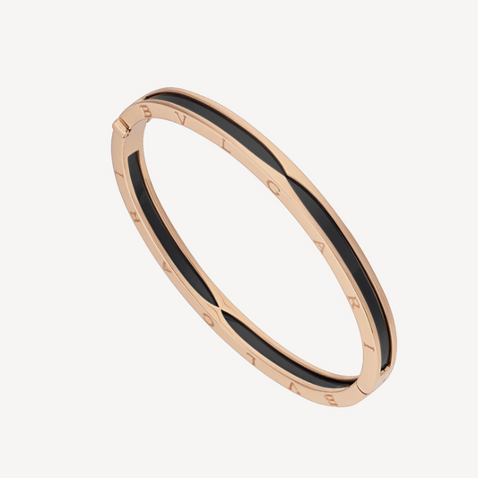 [⭐Spark]ZERO 1 PINK GOLD WITH BLACK CERAMIC BRACELET