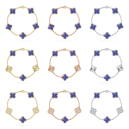 [⭐Spark]CLOVER 5 MOTIF BLUE VEINS BRACELET COLLECTION