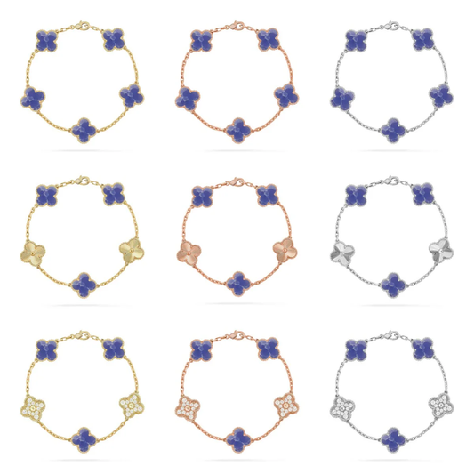 [⭐Spark]CLOVER 5 MOTIF BLUE VEINS BRACELET COLLECTION