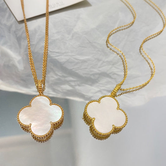 [⭐Spark]CLOVER 25MM MOP LARGE PENDANT NECKLACE