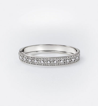 [⭐Spark]2026 WOVEN-PATTERN BRACELET SET WITH FULL DIAMOND INLAY THREE-COLORS