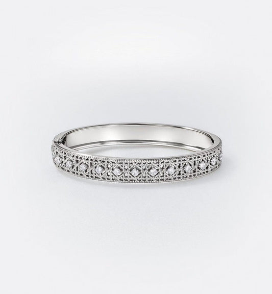 [⭐Spark]2026 WOVEN-PATTERN BRACELET SET WITH FULL DIAMOND INLAY THREE-COLORS