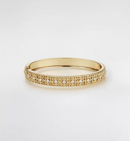 [⭐Spark]2026 WOVEN-PATTERN BRACELET SET WITH FULL DIAMOND INLAY THREE-COLORS