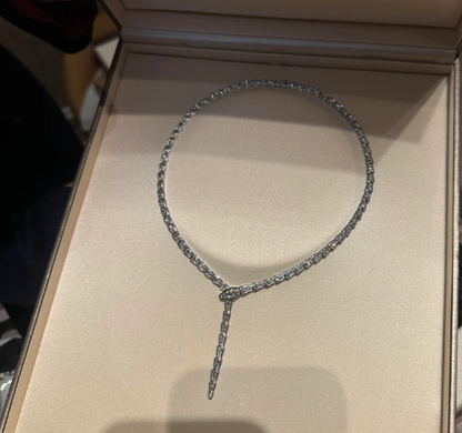 [⭐Spark]NEW！SERPENT DIAMOND NECKLACE